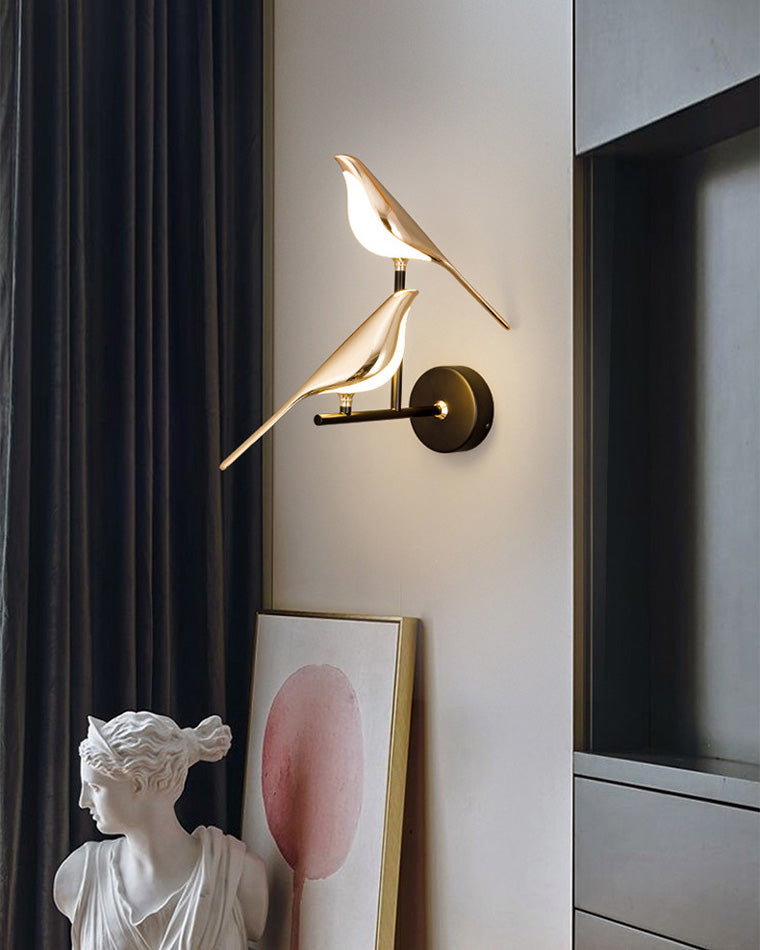 WOMO Gold Birds Wall Sconce-WM6033