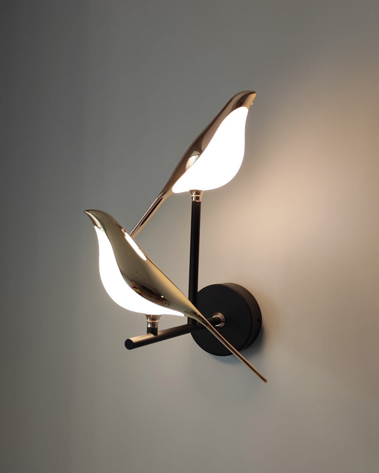 WOMO Gold Birds Wall Sconce-WM6033