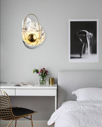 WOMO Marble Sculptural Art Wall Sconce-WM6036