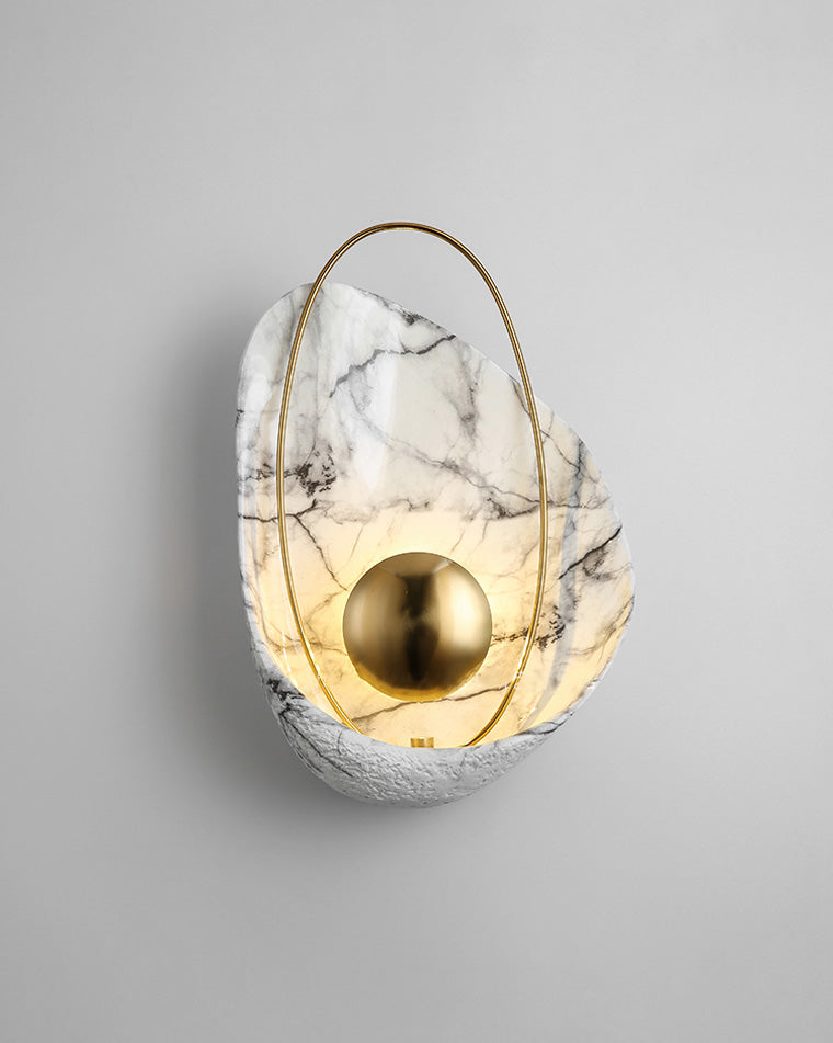 WOMO Marble Sculptural Art Wall Sconce-WM6036