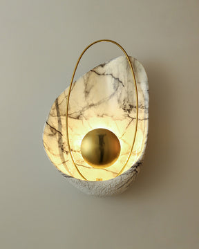 WOMO Marble Sculptural Art Wall Sconce-WM6036