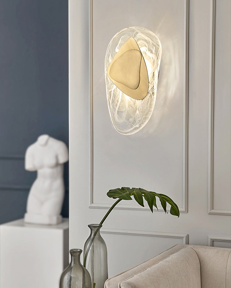 WOMO Water Ripple Sculptural Wall Sconce-WM6041