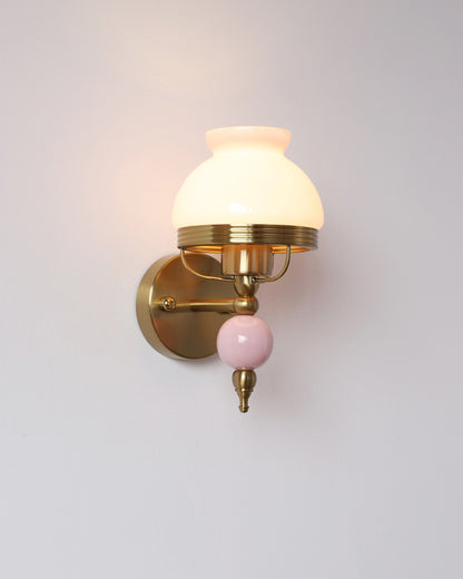 WOMO French Pink Glass Wall Sconce-WM6046