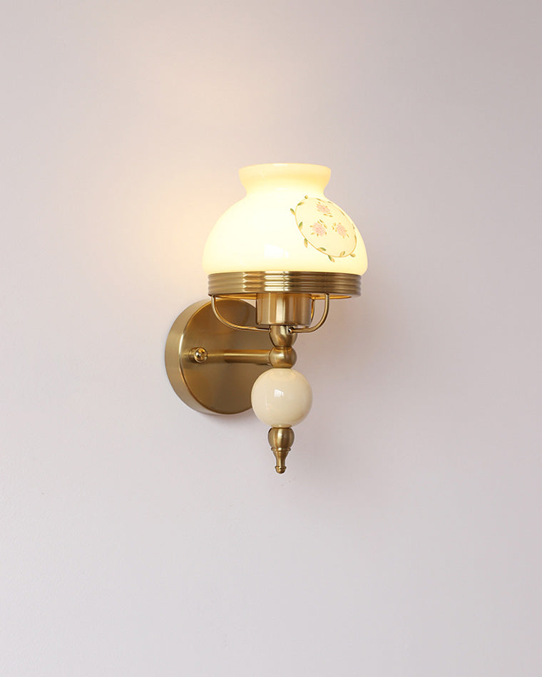 WOMO French Pink Glass Wall Sconce-WM6046