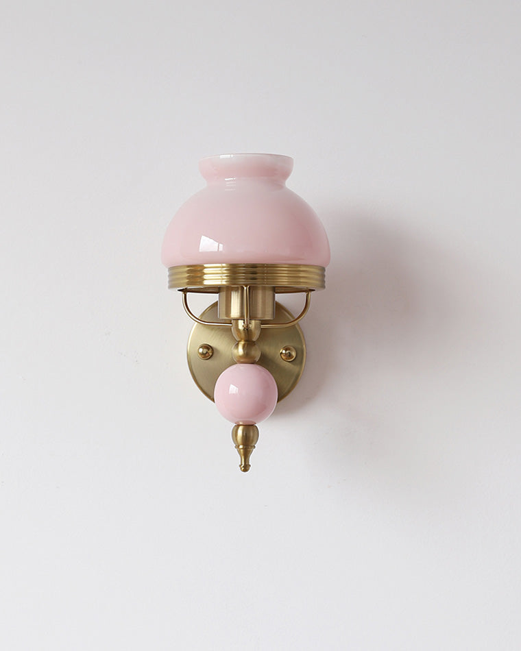 WOMO French Pink Glass Wall Sconce-WM6046
