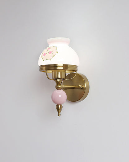 WOMO French Pink Glass Wall Sconce-WM6046