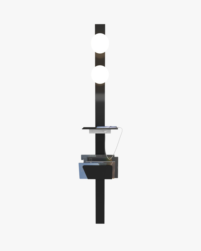 WOMO Bar Wall Sconce with Charging Panel and Shelf-WM6056