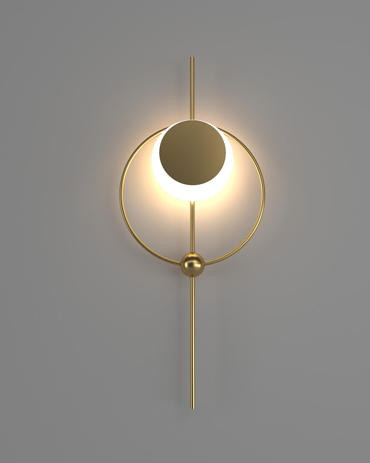 WOMO Eclipse Brass Sculptural Wall Sconce-WM6058