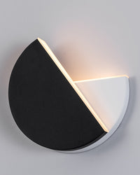 WOMO Adjustable Black & White Round Disc Wall Lamps-WM6071