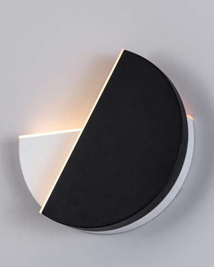 WOMO Adjustable Black & White Round Disc Wall Lamps-WM6071