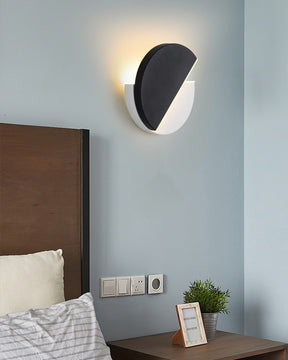 WOMO Adjustable Black & White Round Disc Wall Lamps-WM6071