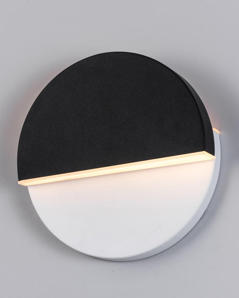 WOMO Adjustable Black & White Round Disc Wall Lamps-WM6071