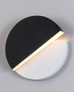 WOMO Adjustable Black & White Round Disc Wall Lamps-WM6071