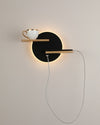 WOMO Round Accent Wall Sconce with Shelf, Switch and USB-WM6084 thumbnail