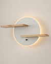 WOMO Round Accent Wall Sconce with Shelf, Switch and USB-WM6084 thumbnail