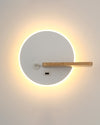 WOMO Round Accent Wall Sconce with Shelf, Switch and USB-WM6084 thumbnail