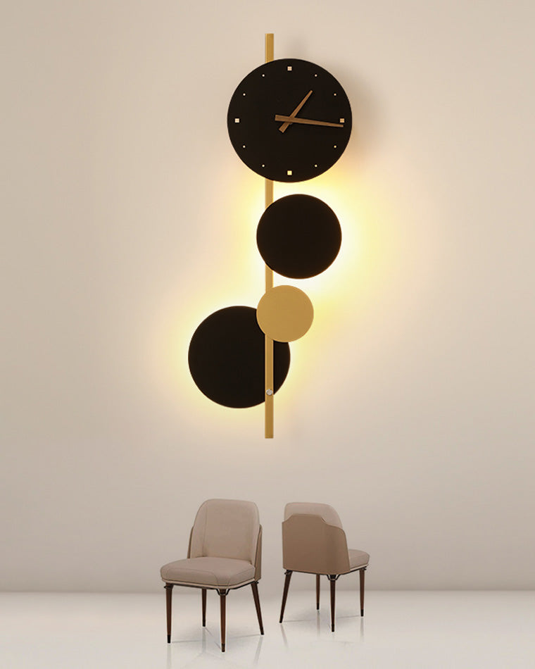 WOMO  Sculptural Wall Clock with Led Light-WM6087