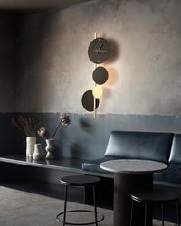 WOMO  Sculptural Wall Clock with Led Light-WM6087