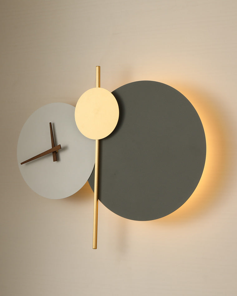 WOMO Sculptural Wall Clock with Led Light-WM6089