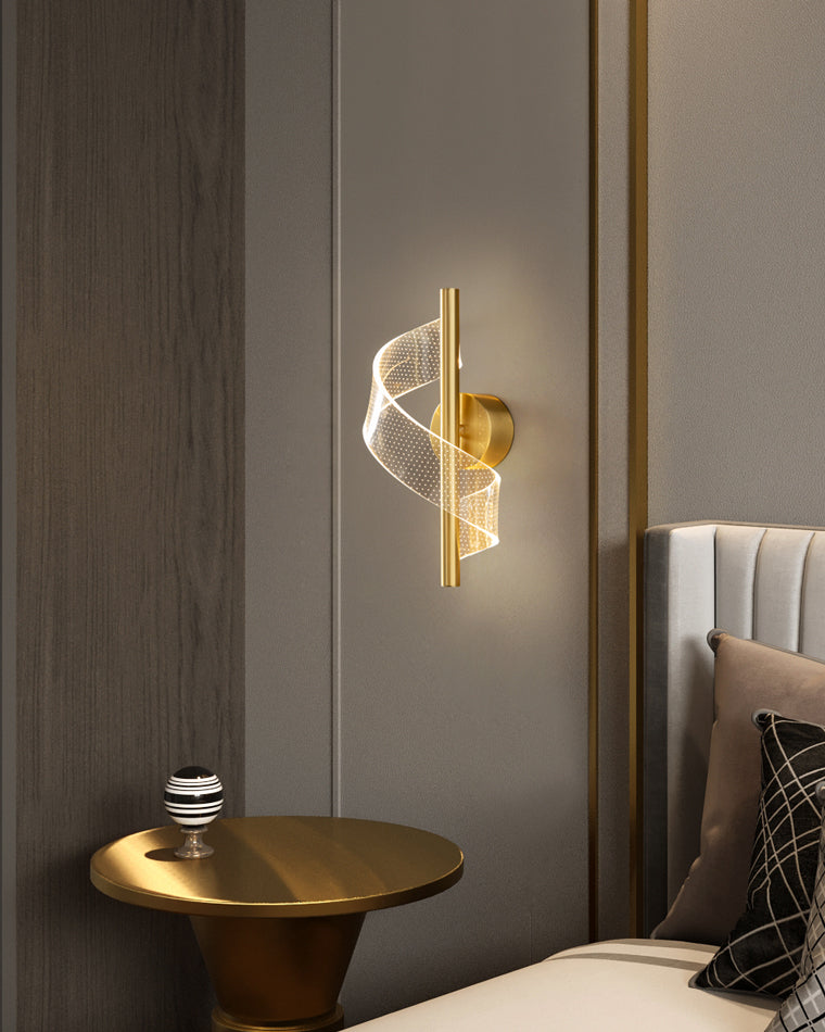 WOMO Ribben Brass Wall Sconce-WM6092