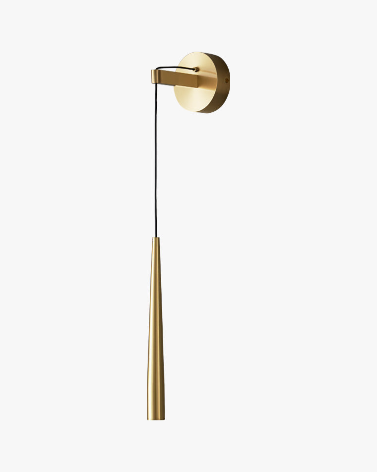 WOMO Dimmable Hanging Cone Brass Wall Sconce-WM6093