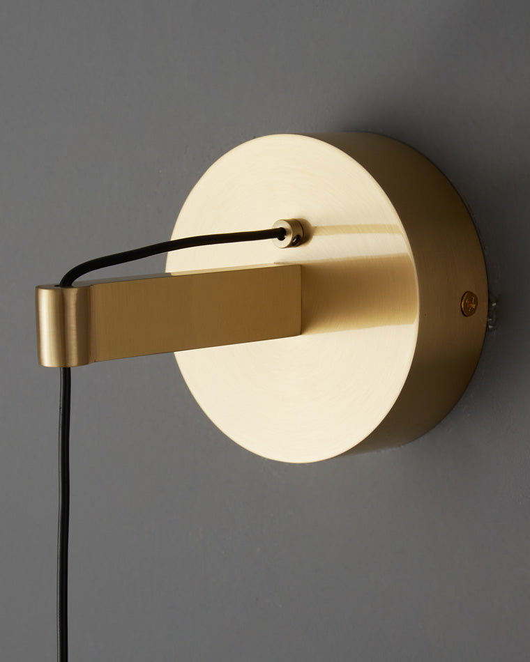WOMO Dimmable Hanging Cone Brass Wall Sconce-WM6093