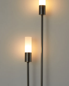 WOMO Black and Brass Modern Candelabra Wall Sconce-WM6096