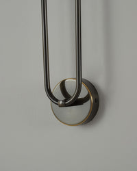 WOMO Black and Brass Modern Candelabra Wall Sconce-WM6096