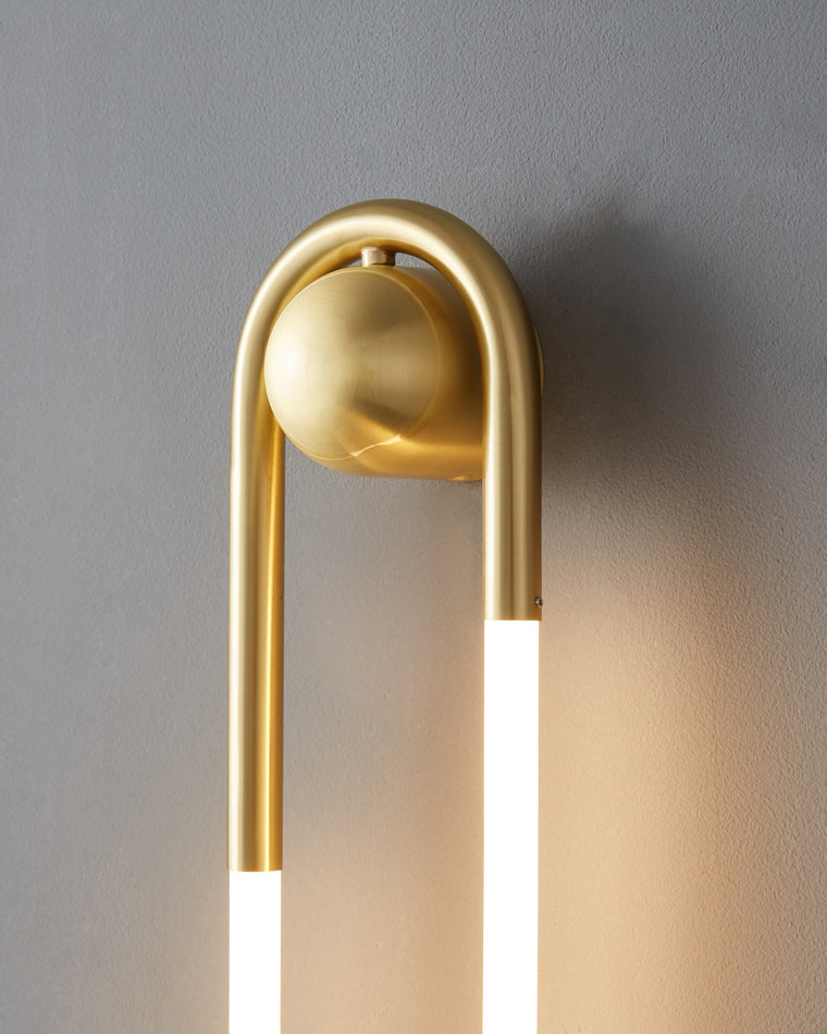 WOMO Dimmble Oval Led Brass Wall Sconce with Remote-WM6097