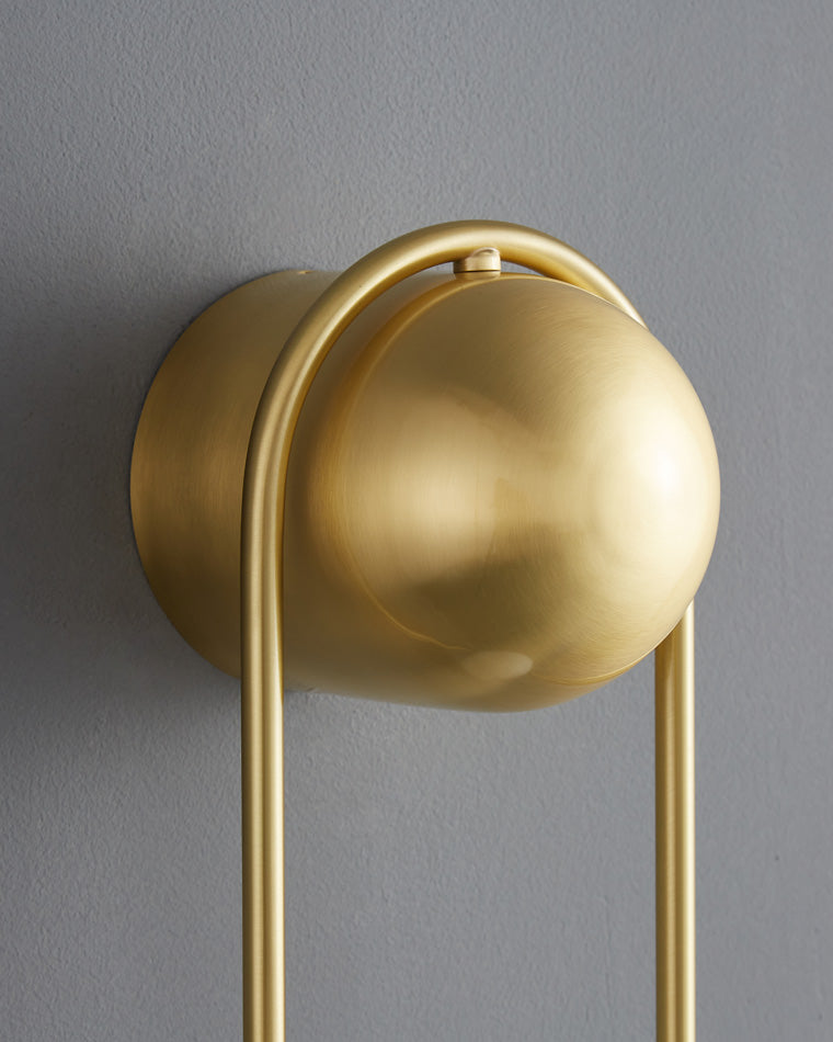 WOMO Milk Glass Globe Brass Wall Sconce-WM6098