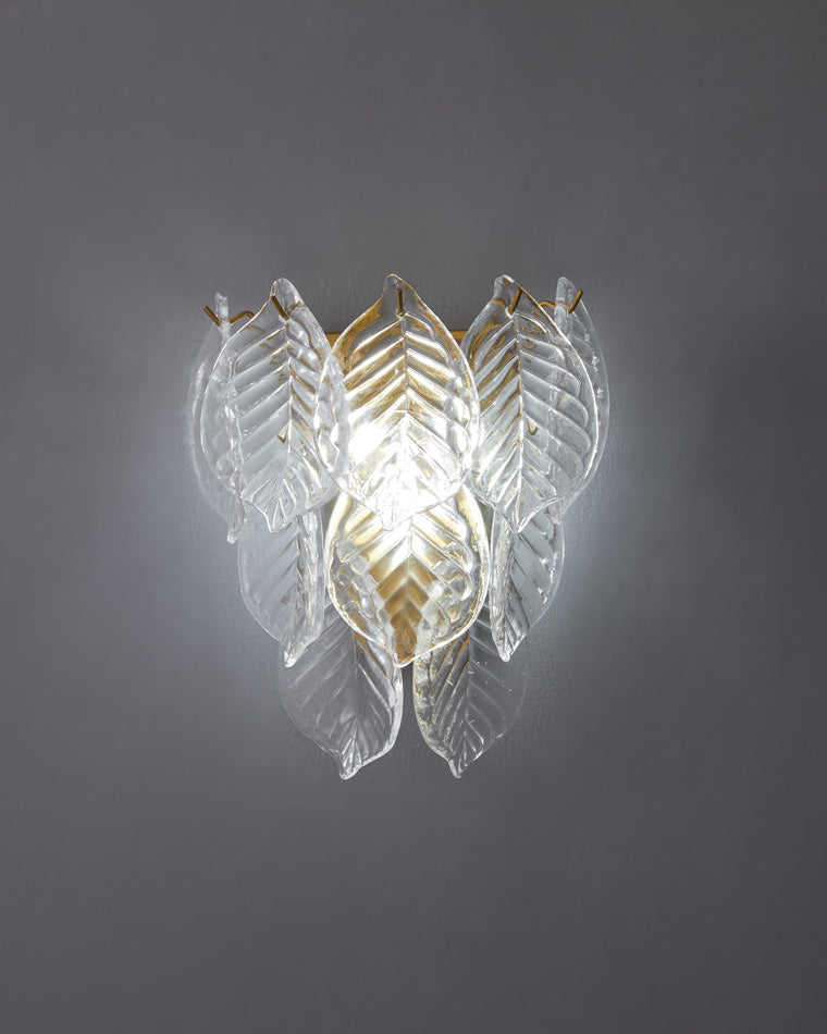 WOMO Leaf Glass Wall Sconce-WM6099