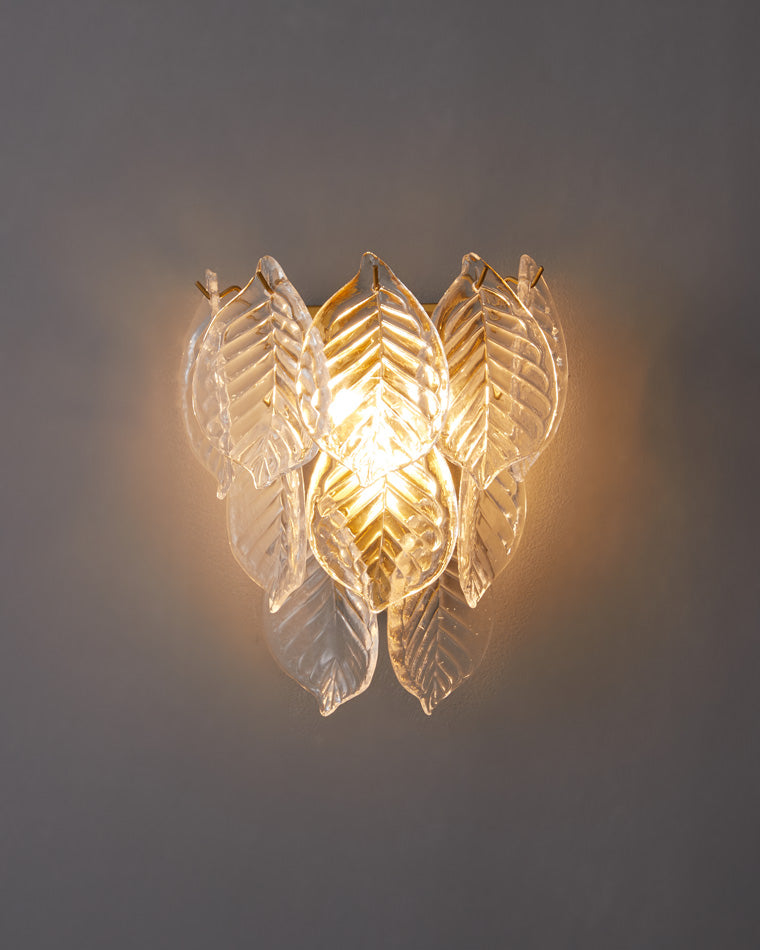 WOMO Leaf Glass Wall Sconce-WM6099