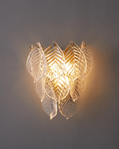 WOMO Leaf Glass Wall Sconce-WM6099