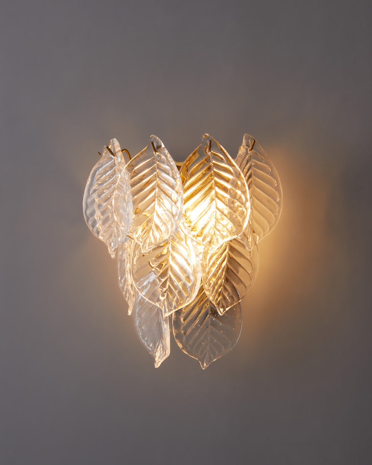 WOMO Leaf Glass Wall Sconce-WM6099