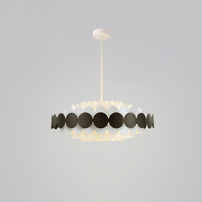 WOMO Black/Blue Round Chandelier-WM2140