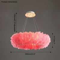 WOMO Feather Round Pendant Light-WM2060