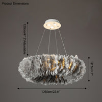 WOMO Feather Round Pendant Light-WM2060