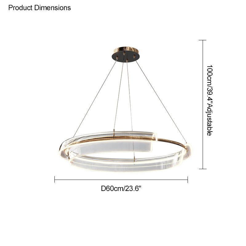 WOMO Gold Circular Led Chandelier-WM2165