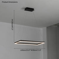 WOMO Tiered Rectangular LED Chandelier-WM2120