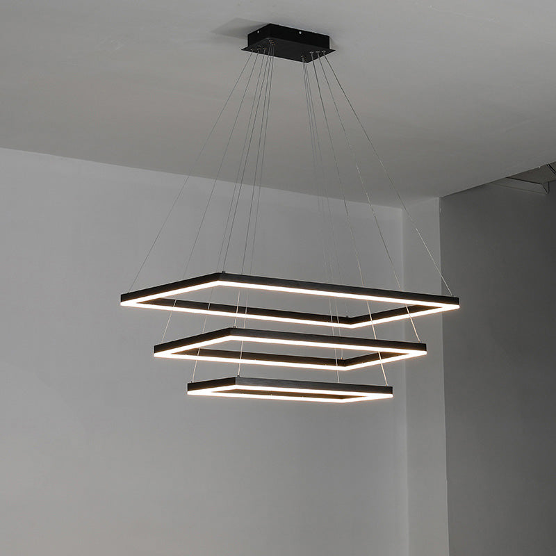 WOMO Tiered Rectangular LED Chandelier-WM2120