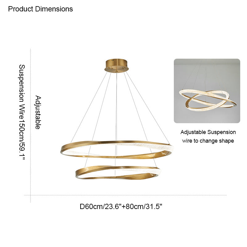 WOMO Möbius Circular LED Chandelier-WM2128