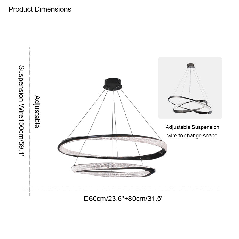 WOMO Möbius Circular LED Chandelier-WM2128