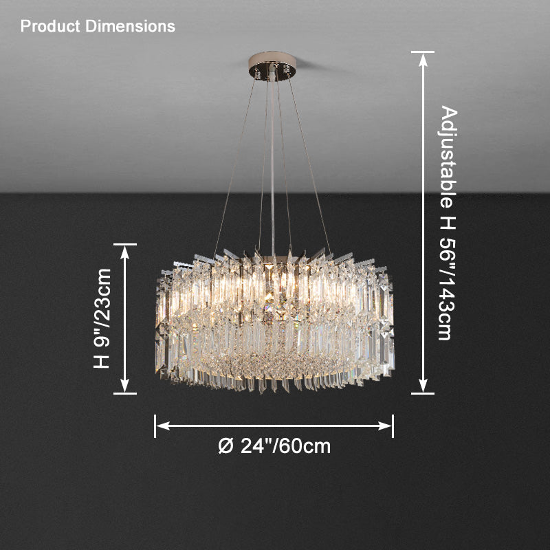 WOMO Round Crystal Chandelier-WM2626