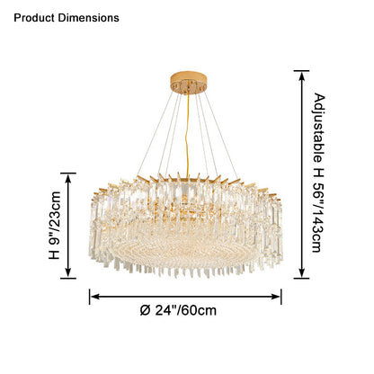 WOMO Round Crystal Chandelier-WM2626