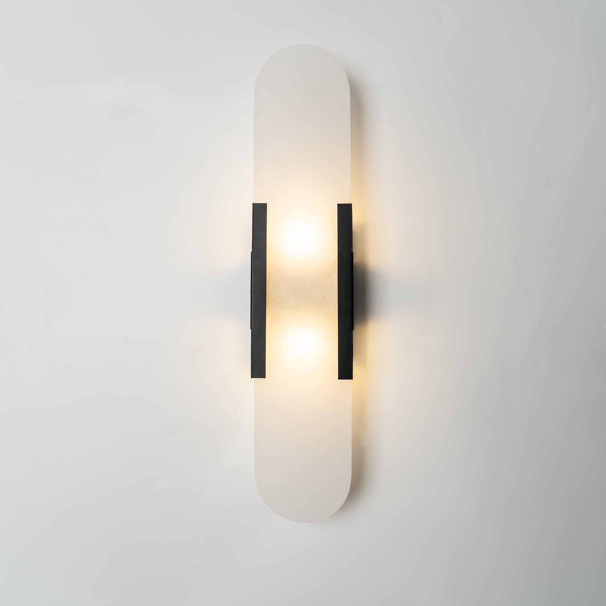 WOMO Oval Alabaster Wall Sconce-WM6107