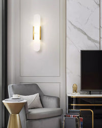WOMO Oval Alabaster Wall Sconce-WM6107