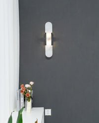 WOMO Oval Alabaster Wall Sconce-WM6107