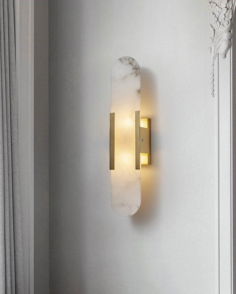 WOMO Oval Alabaster Wall Sconce-WM6107