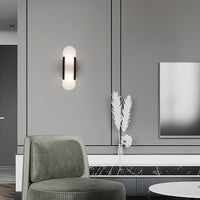 WOMO Oval Alabaster Wall Sconce-WM6107