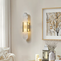WOMO Oval Alabaster Wall Sconce-WM6107